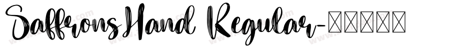 SaffronsHand Regular字体转换